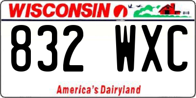 WI license plate 832WXC