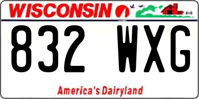 WI license plate 832WXG