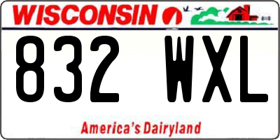 WI license plate 832WXL