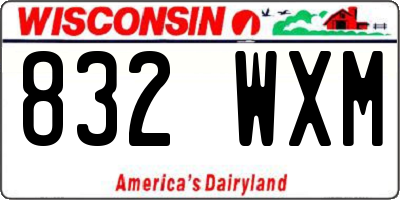 WI license plate 832WXM
