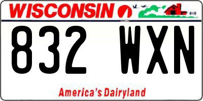 WI license plate 832WXN