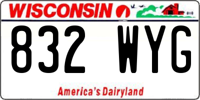WI license plate 832WYG