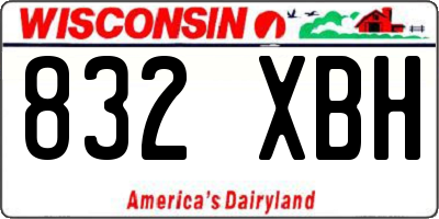 WI license plate 832XBH