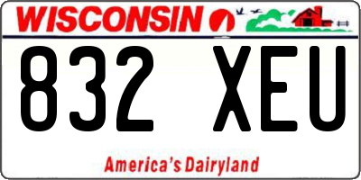 WI license plate 832XEU