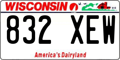 WI license plate 832XEW