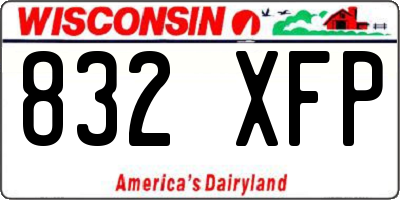 WI license plate 832XFP