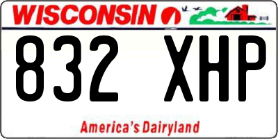 WI license plate 832XHP