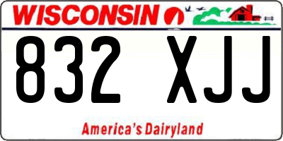 WI license plate 832XJJ
