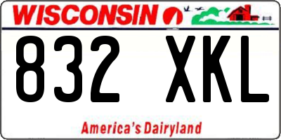 WI license plate 832XKL