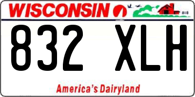 WI license plate 832XLH