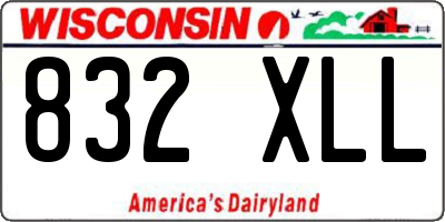 WI license plate 832XLL