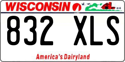 WI license plate 832XLS