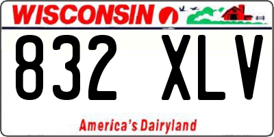 WI license plate 832XLV