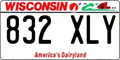 WI license plate 832XLY