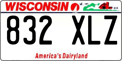 WI license plate 832XLZ