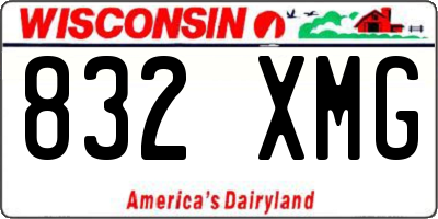WI license plate 832XMG