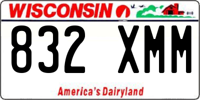 WI license plate 832XMM