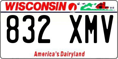 WI license plate 832XMV