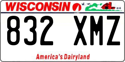 WI license plate 832XMZ