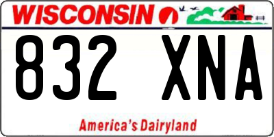 WI license plate 832XNA
