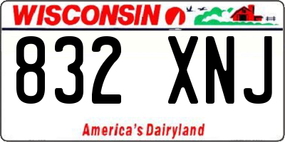 WI license plate 832XNJ
