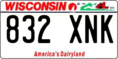 WI license plate 832XNK