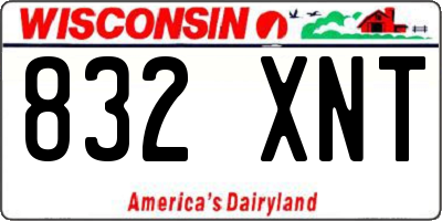 WI license plate 832XNT