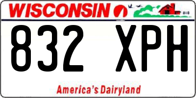 WI license plate 832XPH