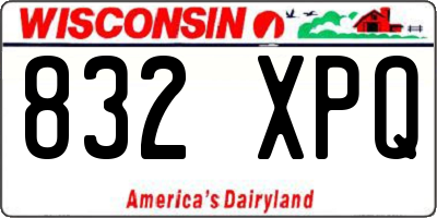 WI license plate 832XPQ