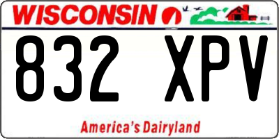 WI license plate 832XPV