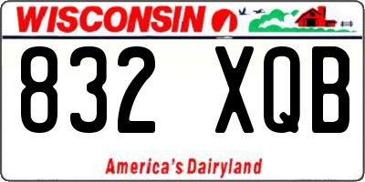 WI license plate 832XQB