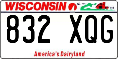 WI license plate 832XQG
