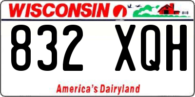 WI license plate 832XQH