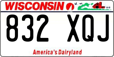 WI license plate 832XQJ