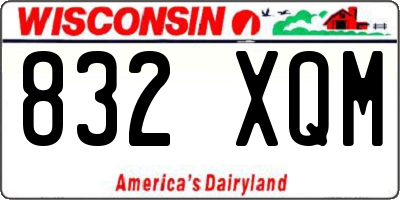 WI license plate 832XQM