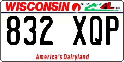 WI license plate 832XQP