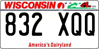 WI license plate 832XQQ