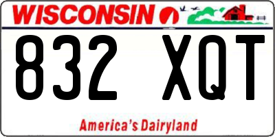 WI license plate 832XQT