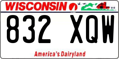 WI license plate 832XQW
