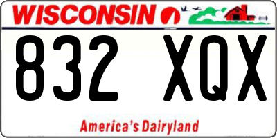 WI license plate 832XQX