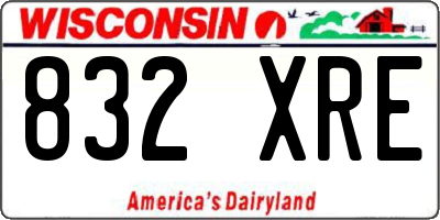 WI license plate 832XRE