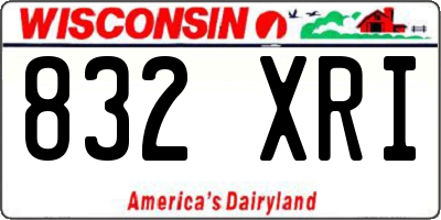 WI license plate 832XRI
