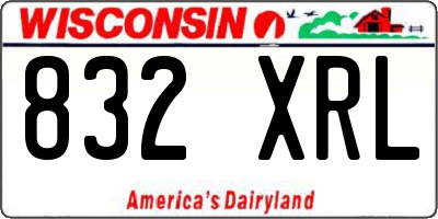 WI license plate 832XRL