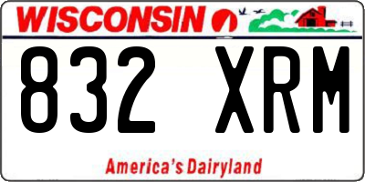 WI license plate 832XRM