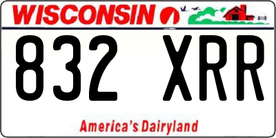WI license plate 832XRR