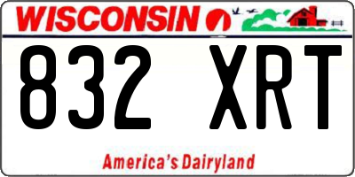 WI license plate 832XRT