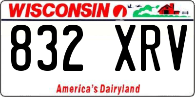 WI license plate 832XRV