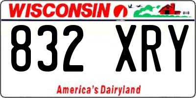 WI license plate 832XRY