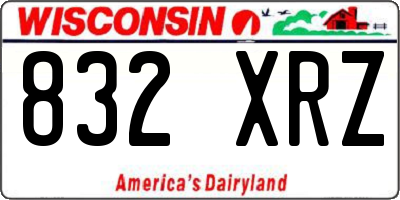 WI license plate 832XRZ