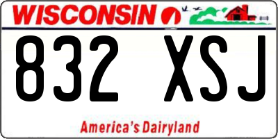 WI license plate 832XSJ